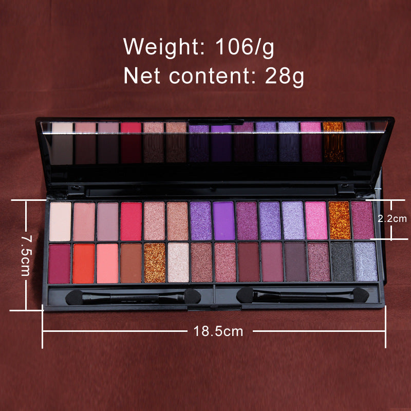 CmaaDU 28 Color Eyeshadow Palette Beginners Makeup Matte Pearlescent