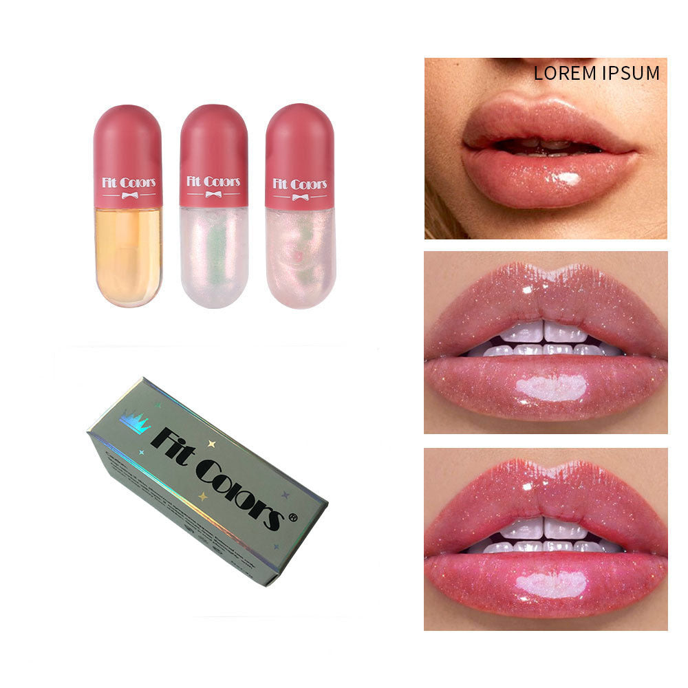 Fit Colors Mini Capsule Lip Gloss Moisturizing Moisturizing Transparent Color Changing Projectile Lip Gloss Oil